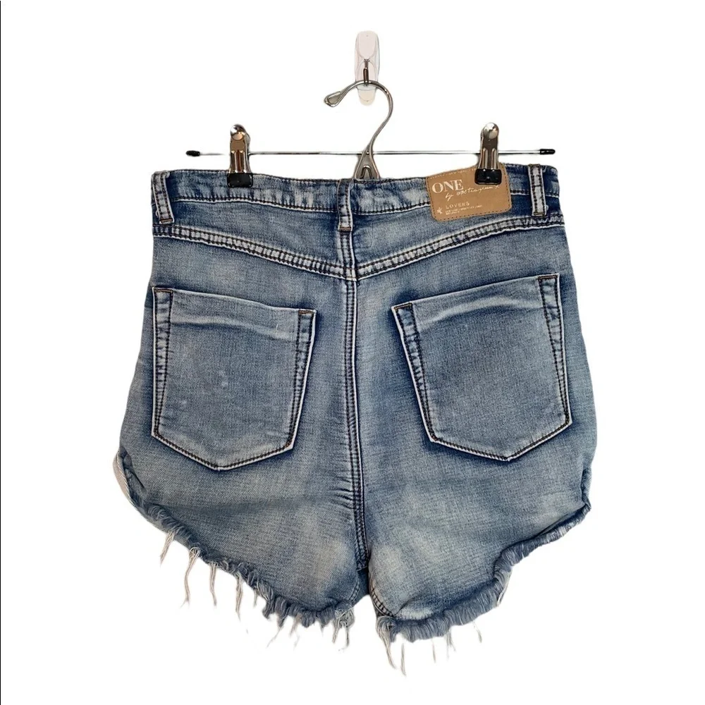 One Teaspoon Lovers Button Fly Jean Shorts Size 26